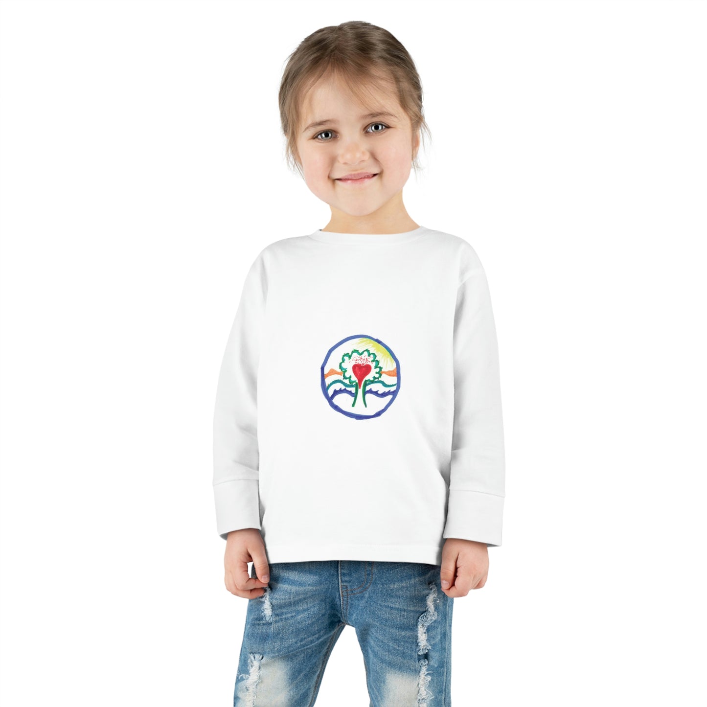 TODDLER LONG SLEEVE TEE TREE OF LIFE SACRED HEART