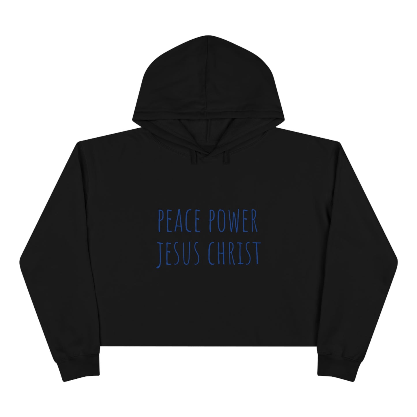 PEACE POWER JESUS CHRIST CROP HOODIE