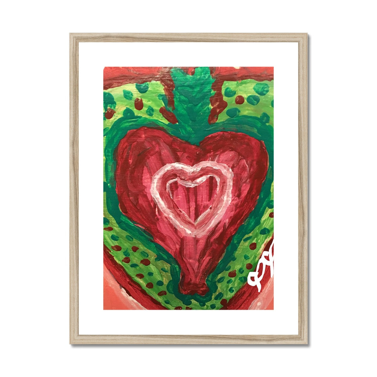 SACRED HEART OF THE SEED OF LIFE PRINT (Framed & Mounted Print)