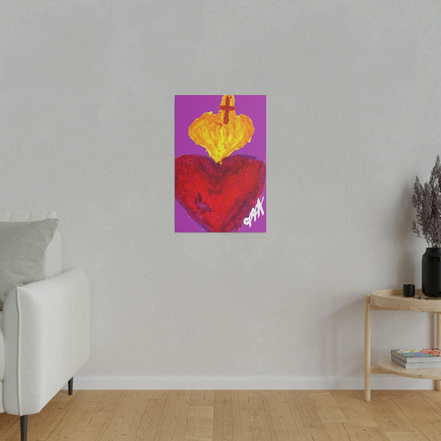 SACRED HEART OF SPIRITUAL LOVE ON EARTH OF GOD FROM HEAVEN (Matte Canvas, Stretched, 0.75")