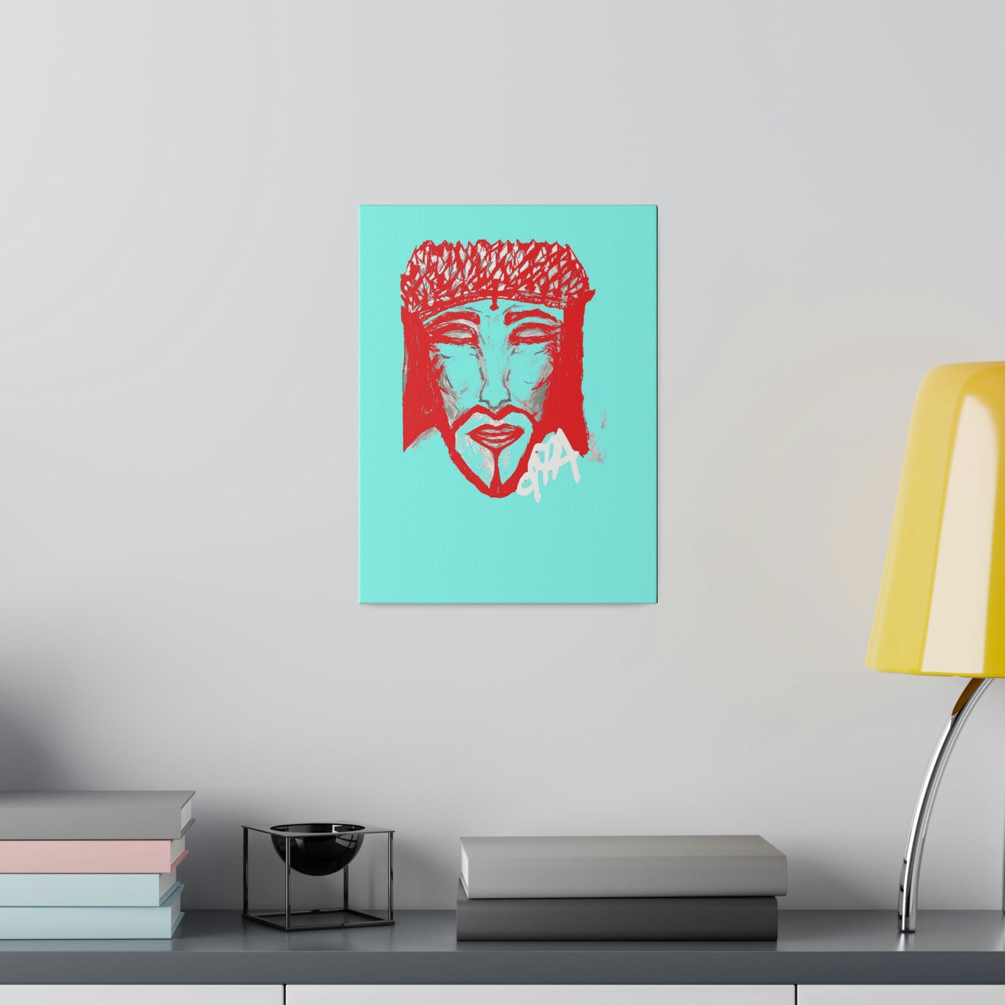 FACE OF JESUS PRAYING TO THE FATHER LIVING WATERS CANVAS (Matte Canvas, Stretched, 0.75")