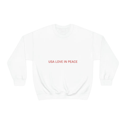 Unisex Heavy Blend™ Crewneck Sweatshirt  USA LOVE IN PEACE