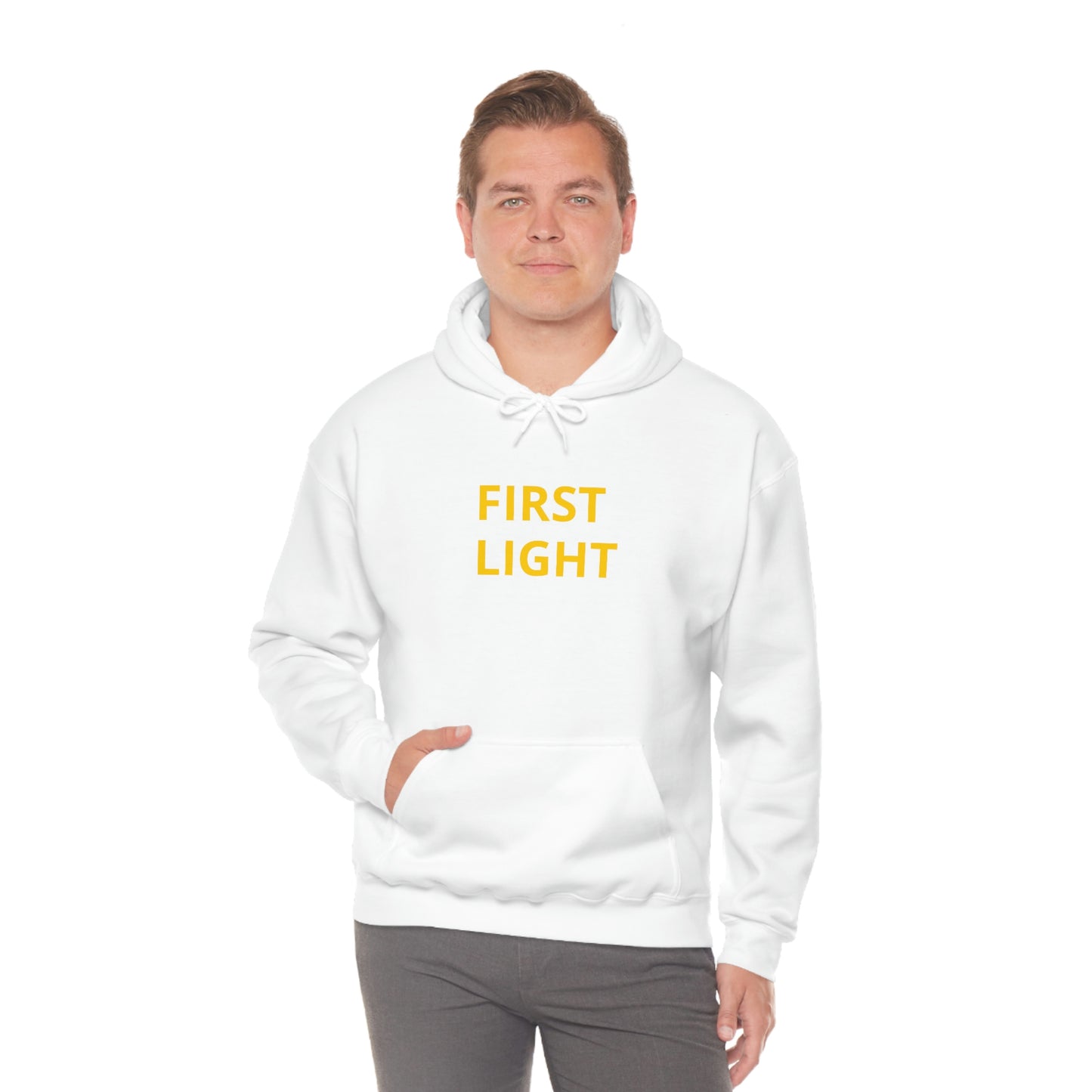 FIRST LIGHT SWEATSHIRT (Unisex Heavy Blend™ Hooded Sweatshirt)