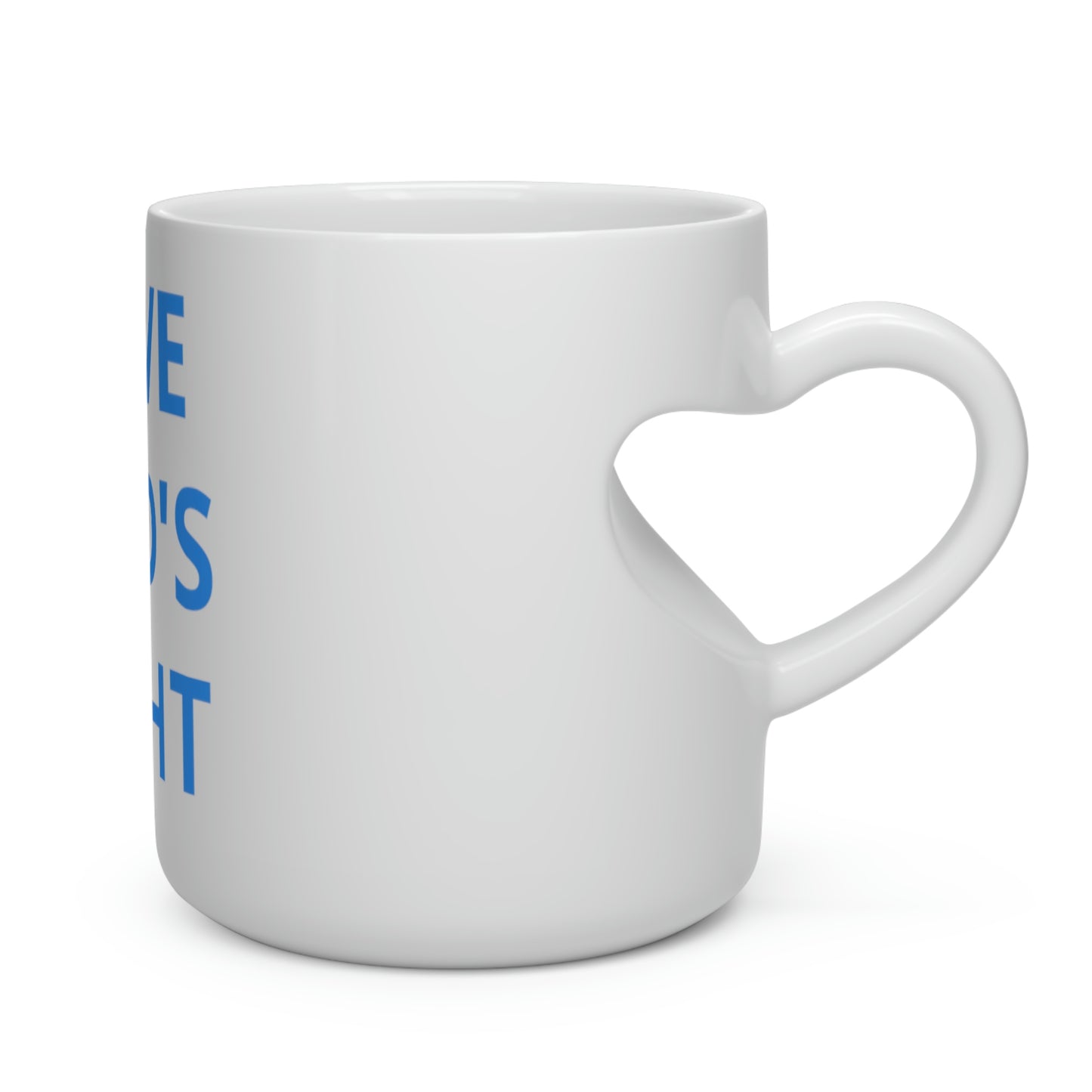 LOVE GOD'S LIGHT MUG (Heart Shape Mug)