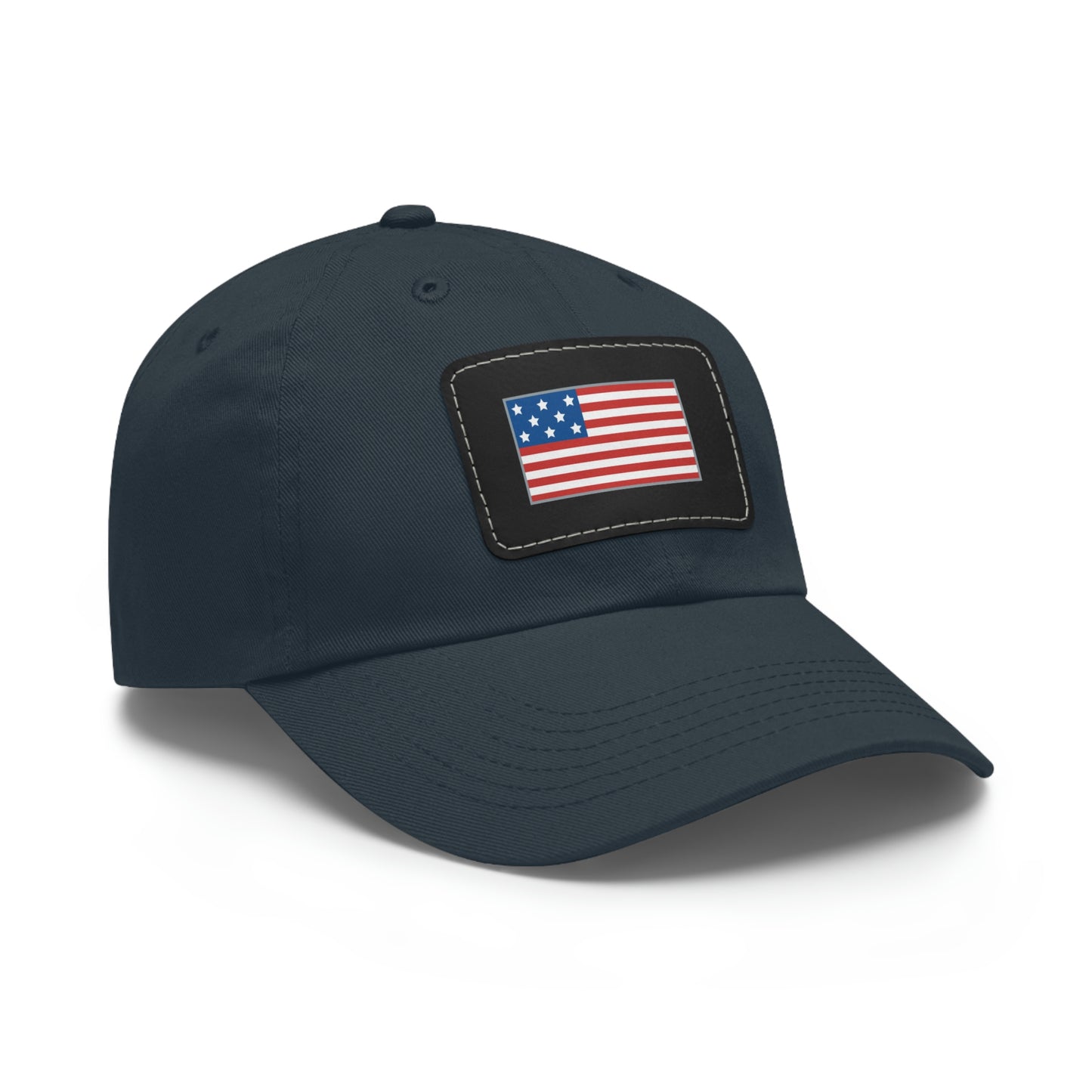 ALIVE HAT WITH LEATHER AMERICAN FLAG