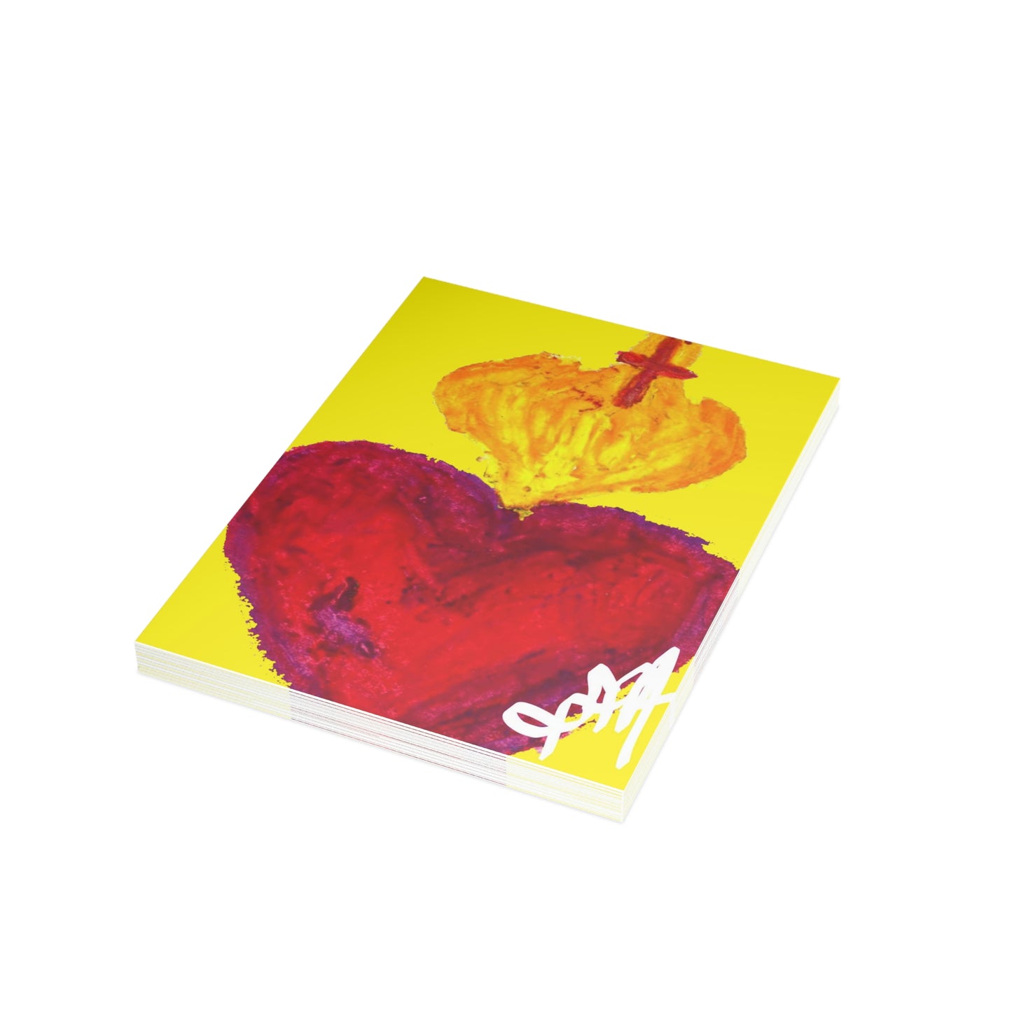 SACRED HEART OF HEAVENLY CARD (Greeting Card Bundles (10, 30, 50 pcs))