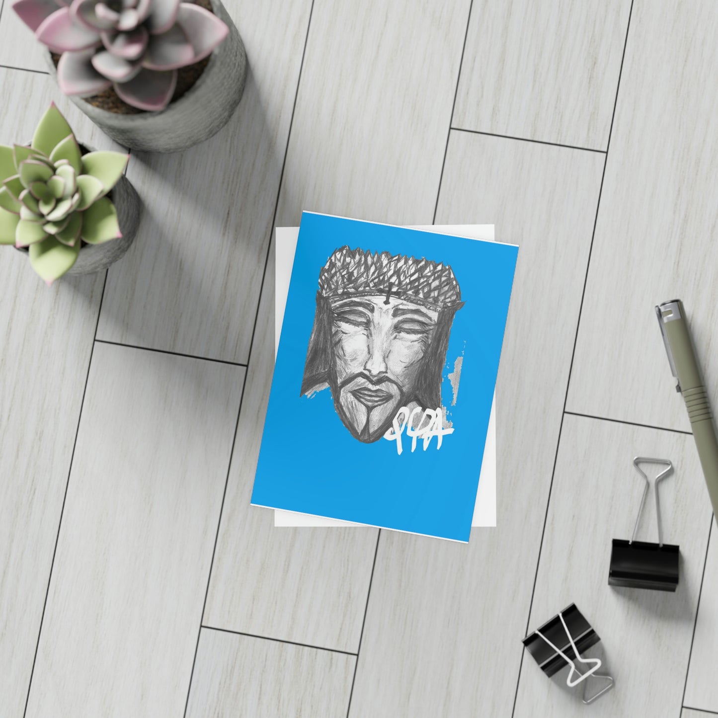 JESUS CHRIST PRAYING TO THE FATHER OF ABRAHAM CARDS (Greeting Card Bundles (10, 30, 50 pcs))