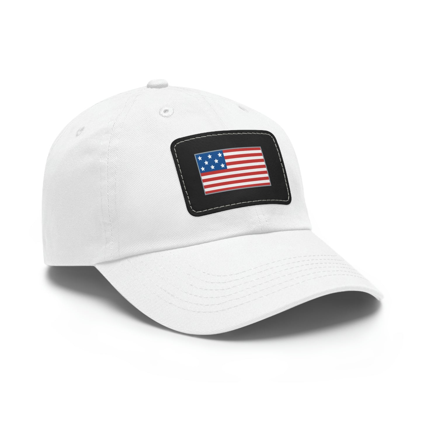 ALIVE HAT WITH LEATHER AMERICAN FLAG