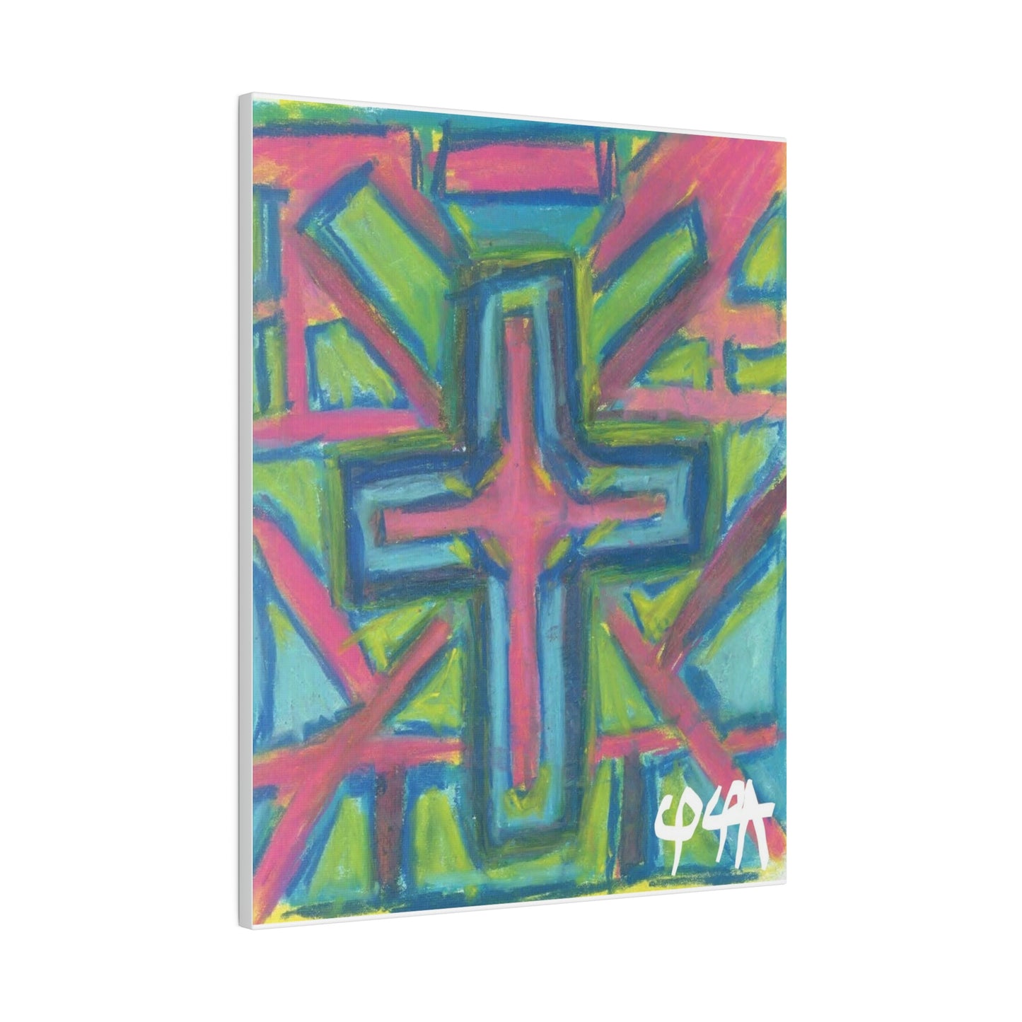 FINE ART RESURRECTION LIFE CROSS CANVAS (Matte Canvas, Stretched, 0.75")