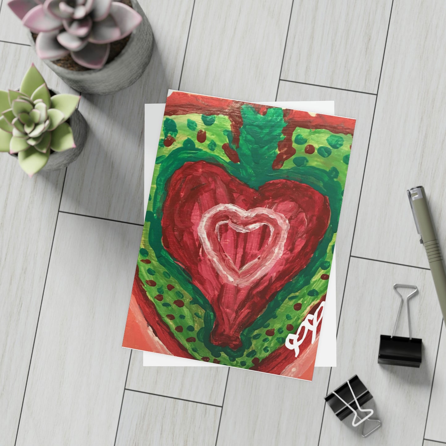 SACRED HEART OF THE SEED OF LIFE DAY CARDS (Greeting Card Bundles (10, 30, 50 pcs))