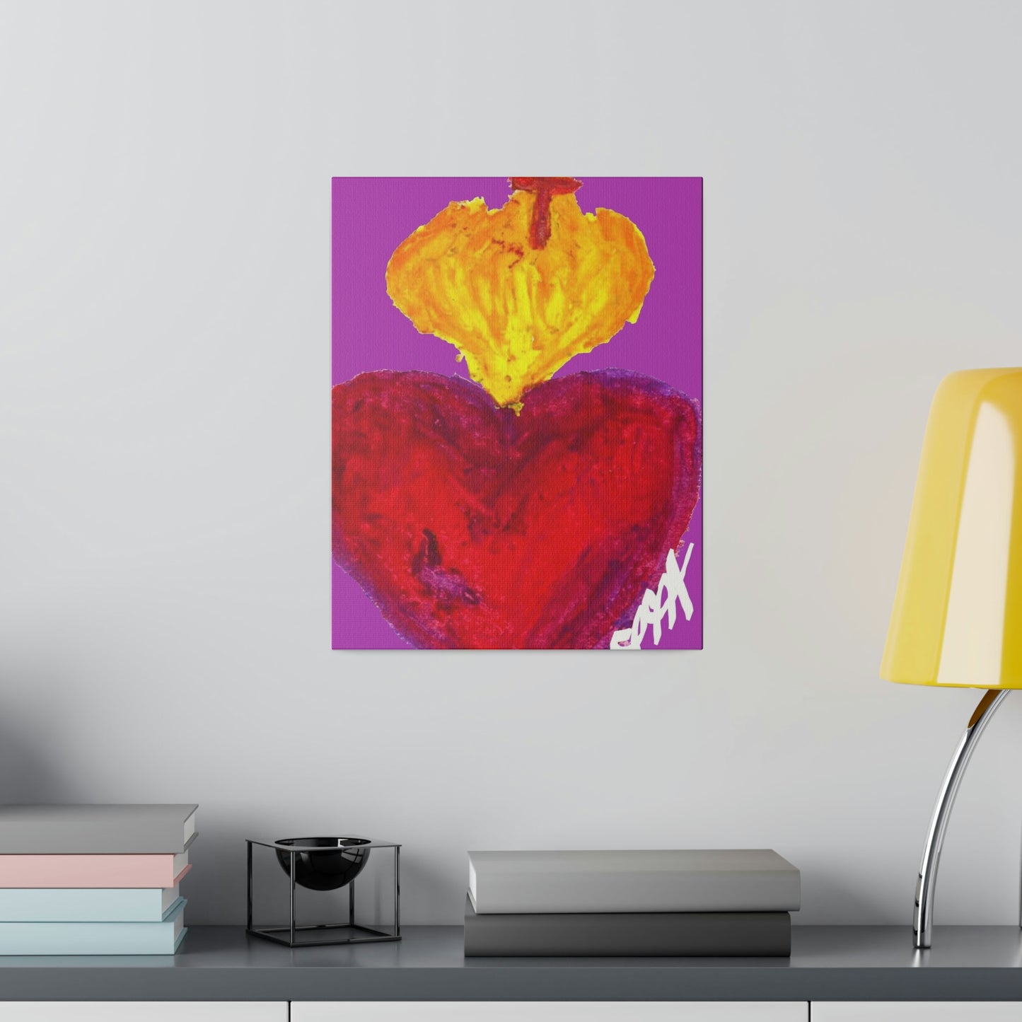 SACRED HEART OF SPIRITUAL LOVE ON EARTH OF GOD FROM HEAVEN (Matte Canvas, Stretched, 0.75")