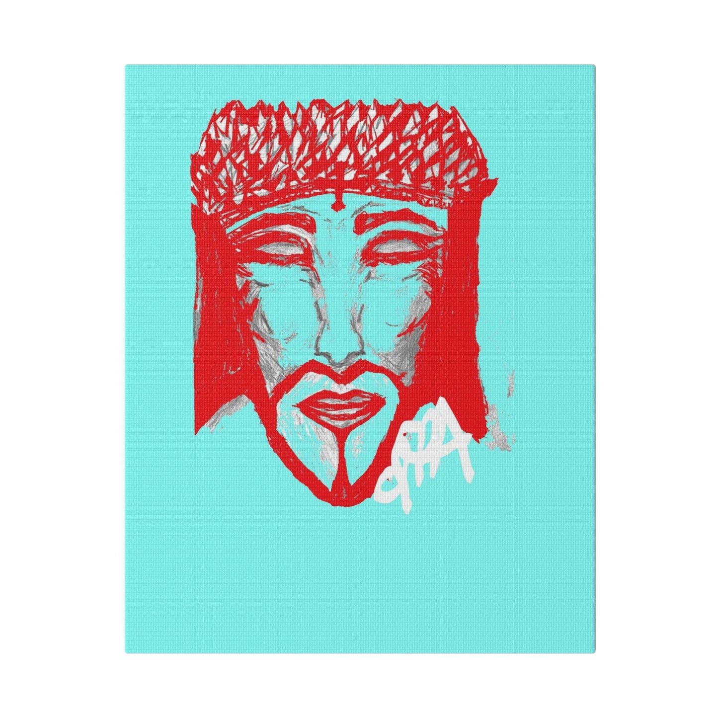 FACE OF JESUS PRAYING TO THE FATHER LIVING WATERS CANVAS (Matte Canvas, Stretched, 0.75")