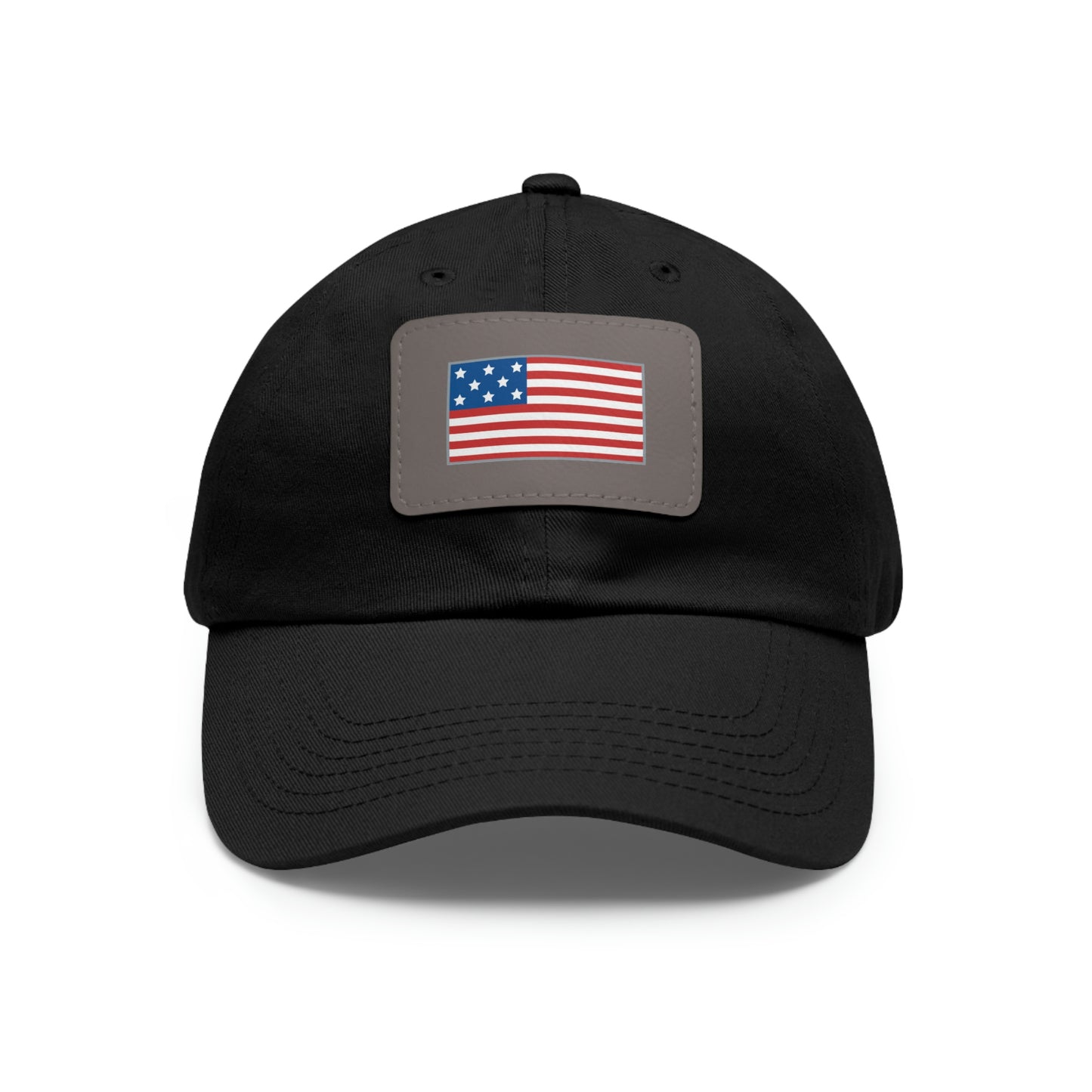 ALIVE HAT WITH LEATHER AMERICAN FLAG