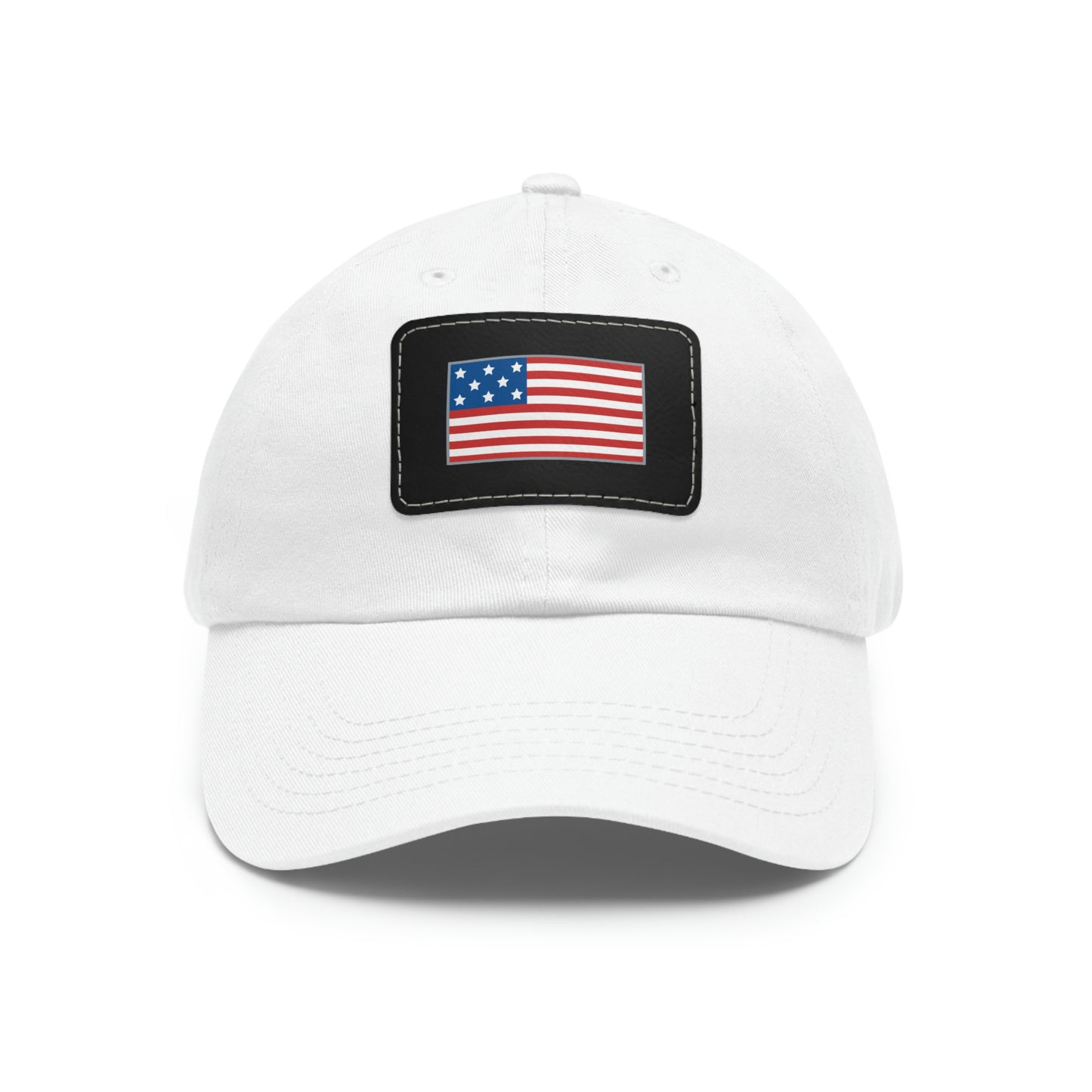 ALIVE HAT WITH LEATHER AMERICAN FLAG