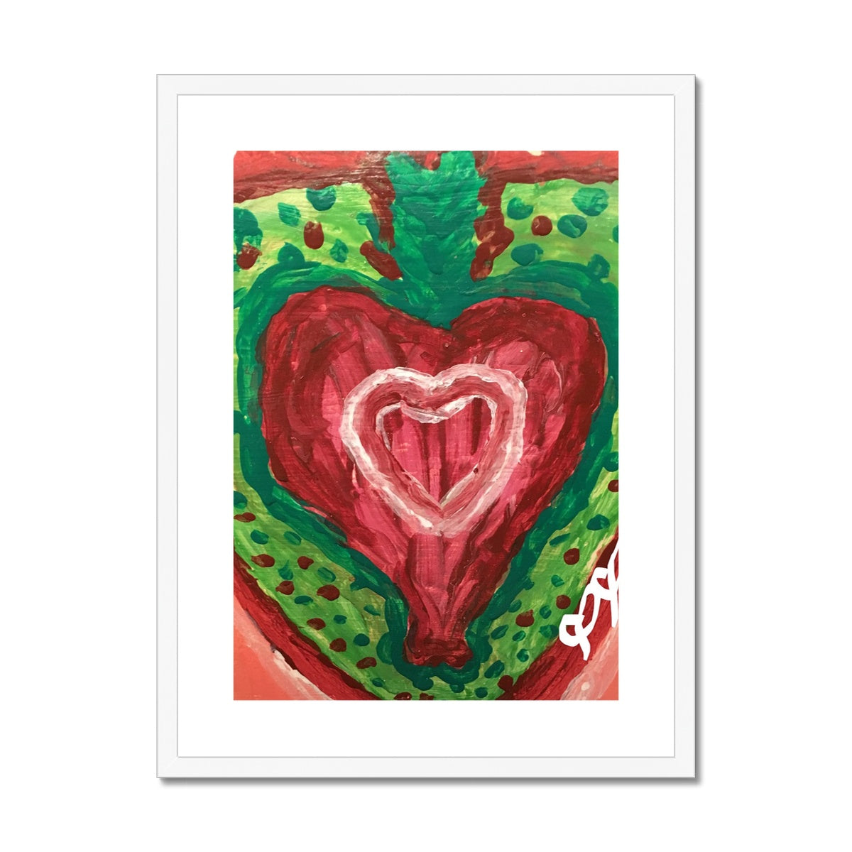 SACRED HEART OF THE SEED OF LIFE PRINT (Framed & Mounted Print)