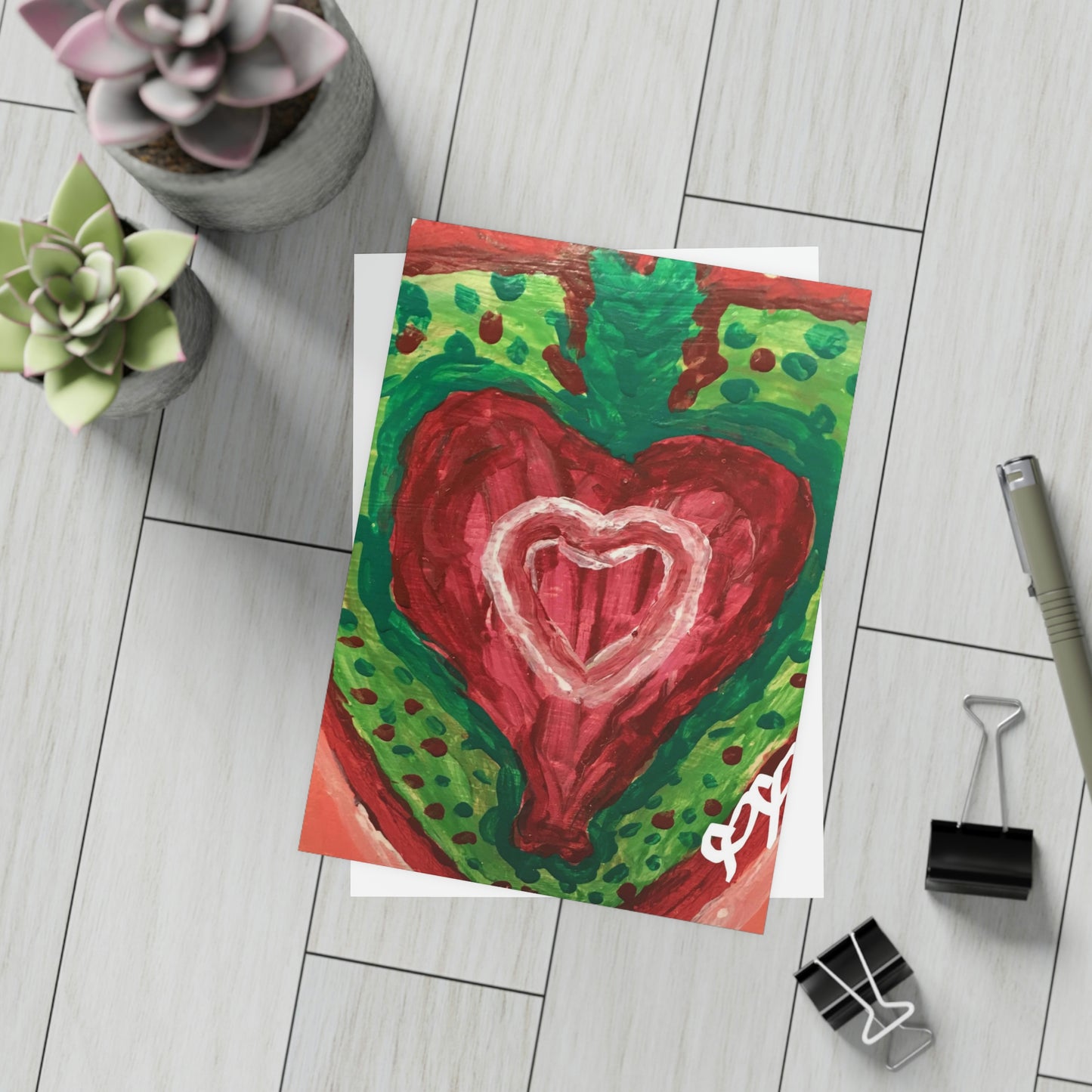 SACRED HEART OF THE SEED OF LIFE DAY CARDS (Greeting Card Bundles (10, 30, 50 pcs))