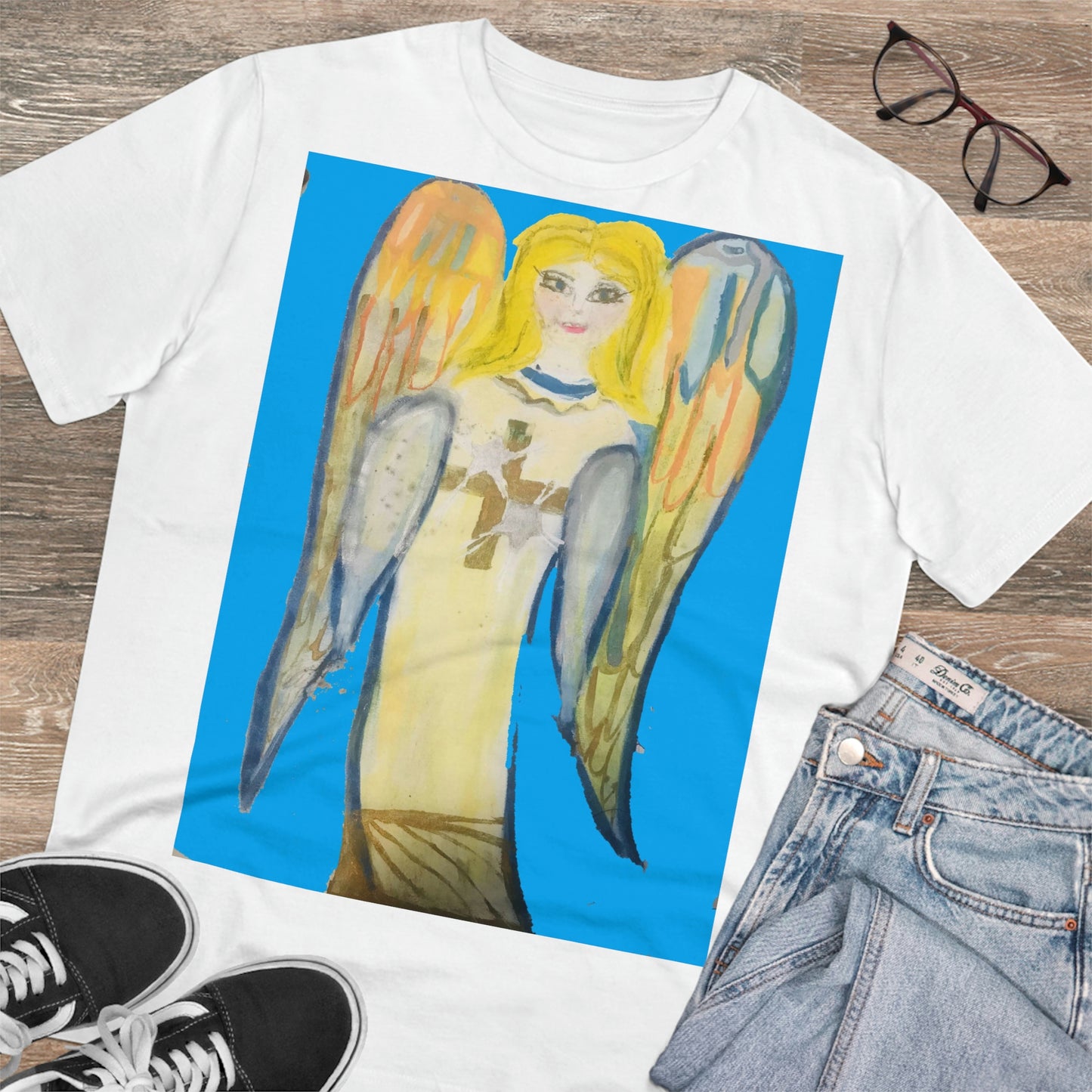 Unisex Angel of God Blue Living Waters Organic Creator T-shirt