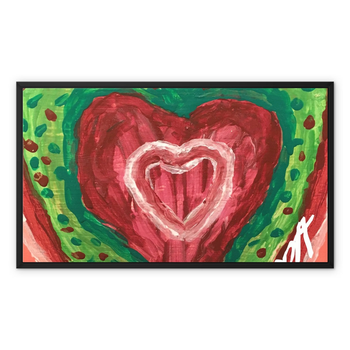 SACRED HEART OF THE SEED OF LIFE FRAMED CANVAS