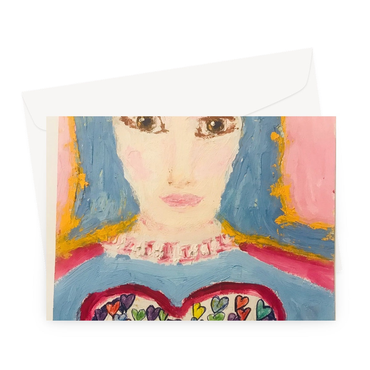 MARY OF SACRED HEART OF LOVE LIFE GREETING CARD