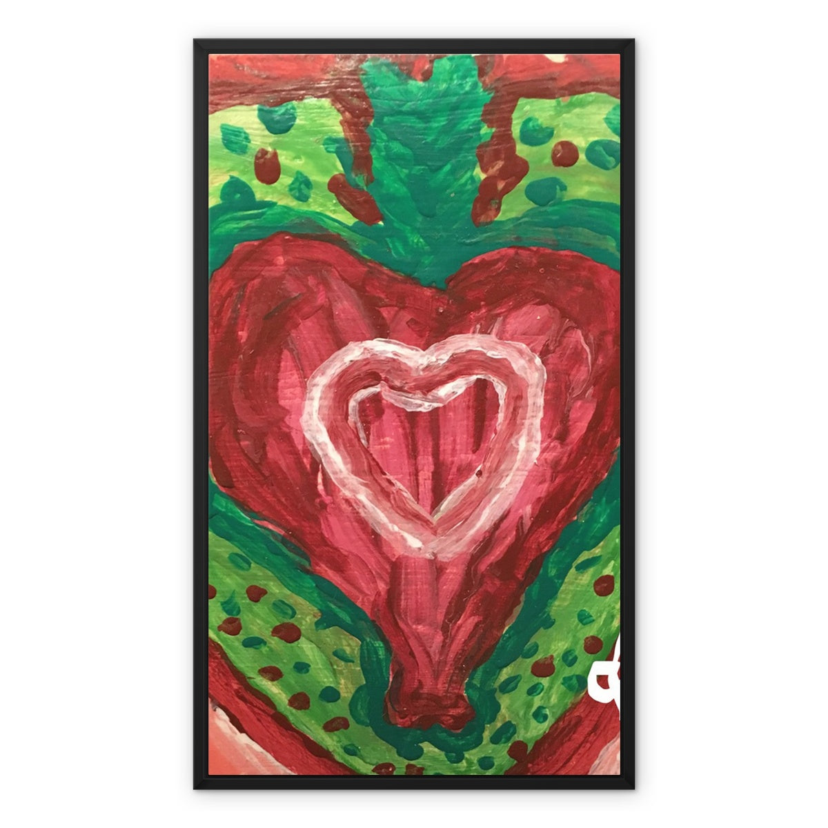 SACRED HEART OF THE SEED OF LIFE FRAMED CANVAS