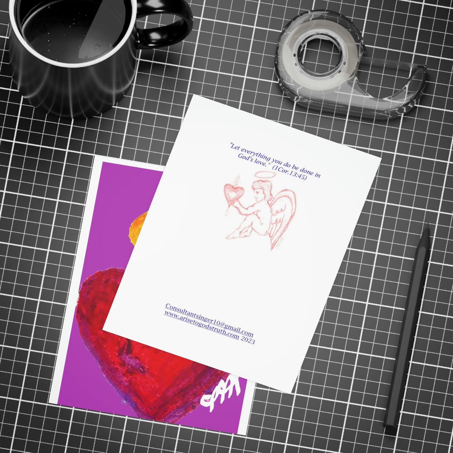 SACRED HEART PURPLE DAY CARDS (Greeting Card Bundles (10, 30, 50 pcs))