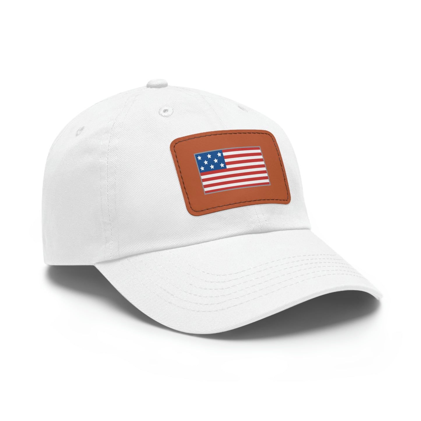 ALIVE HAT WITH LEATHER AMERICAN FLAG