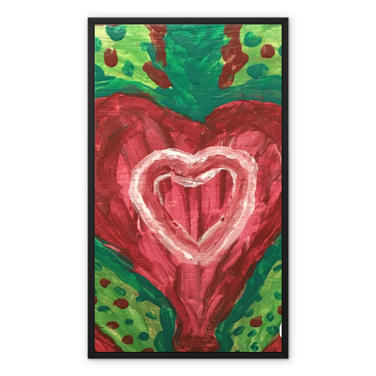 SACRED HEART OF THE SEED OF LIFE FRAMED CANVAS