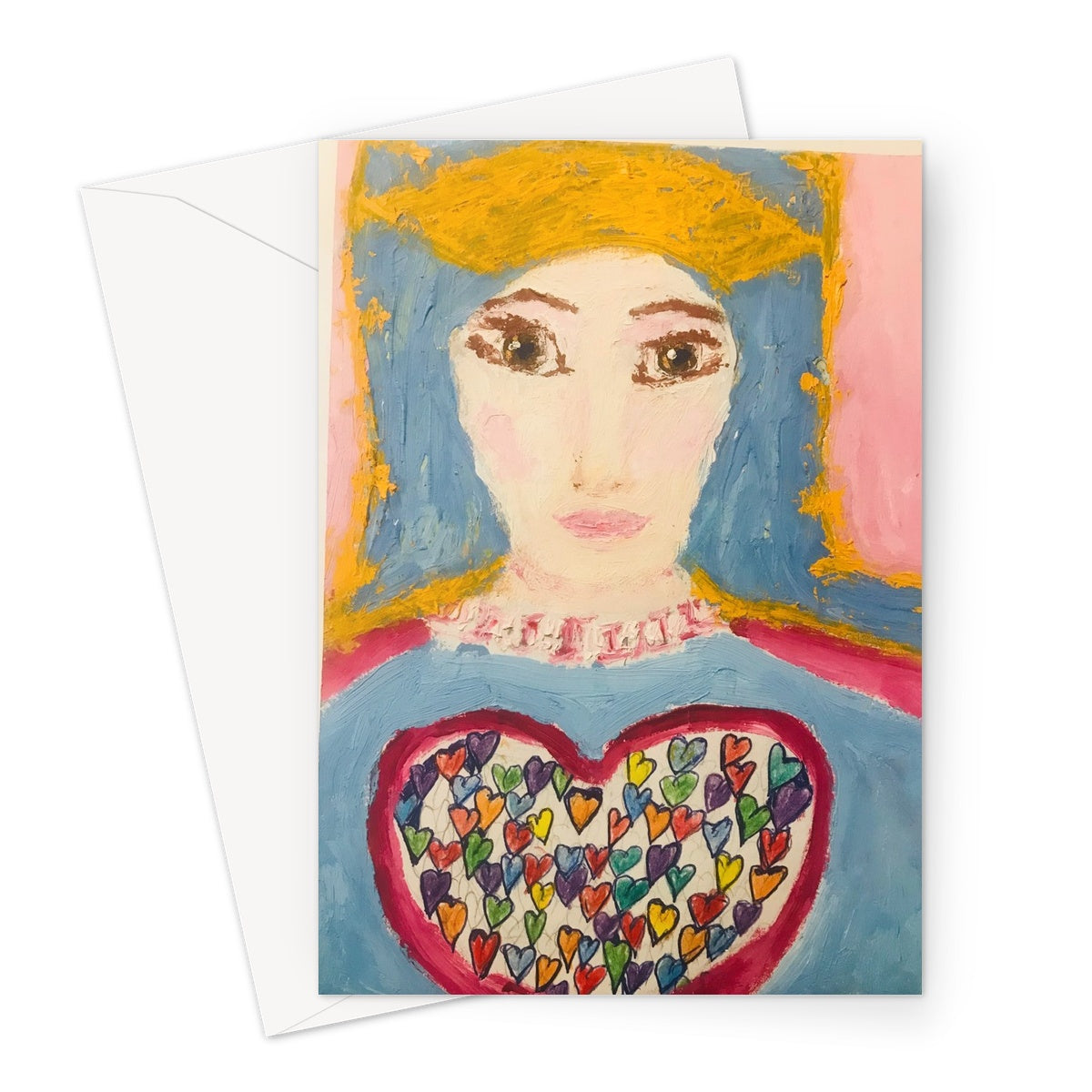 MARY OF SACRED HEART OF LOVE LIFE GREETING CARD