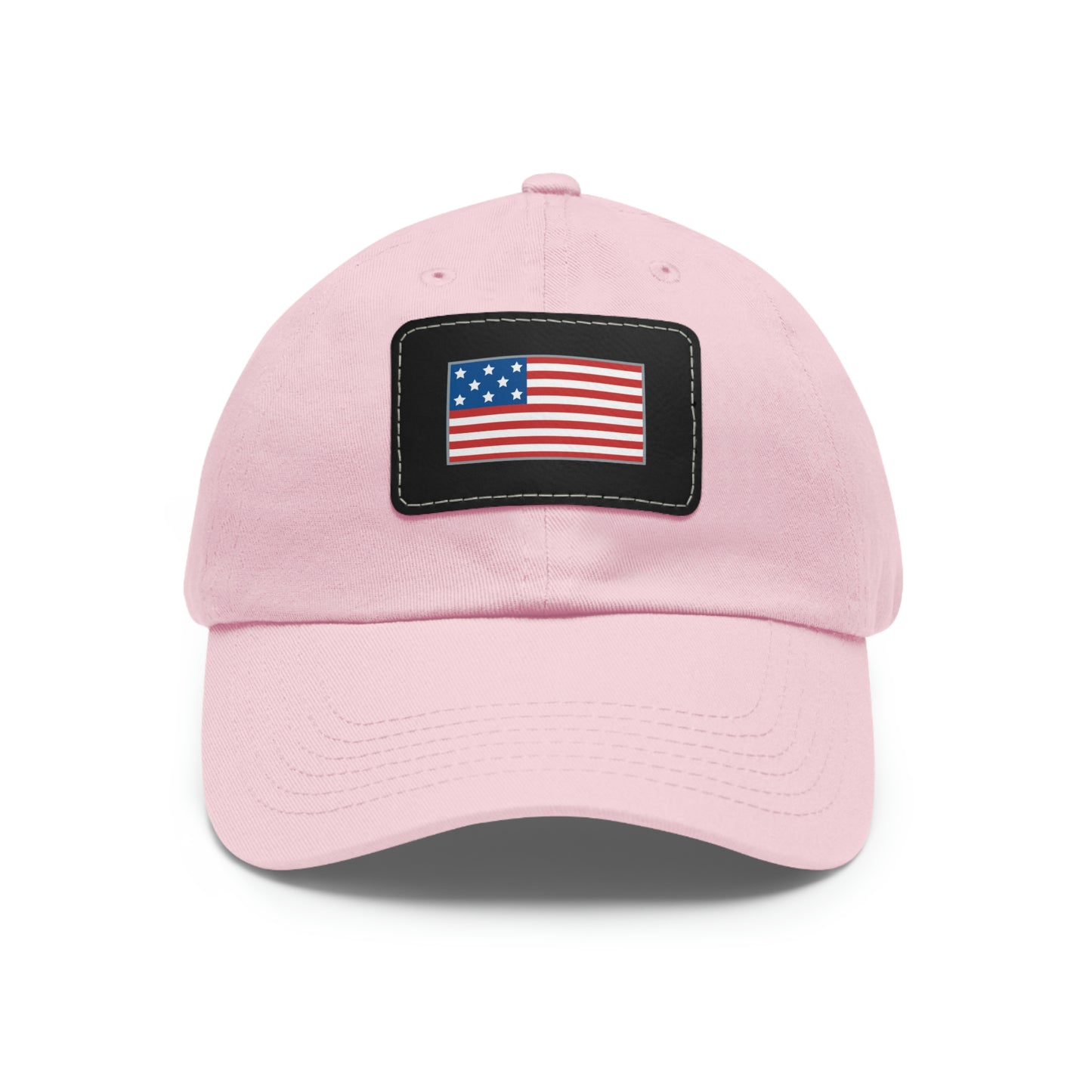 ALIVE HAT WITH LEATHER AMERICAN FLAG