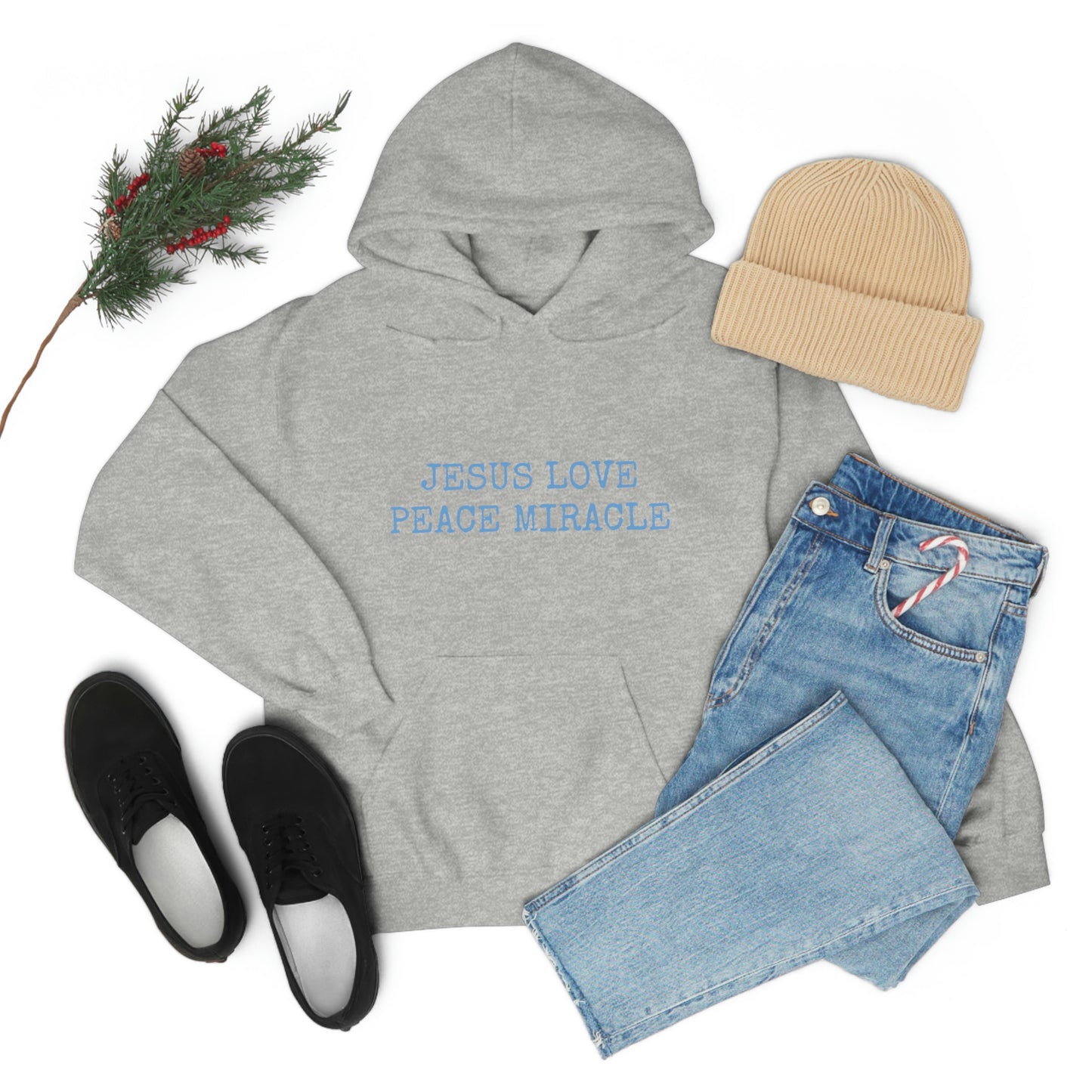 JESUS LOVE PEACE MIRACLE ™ HOODED SWEATSHIRT