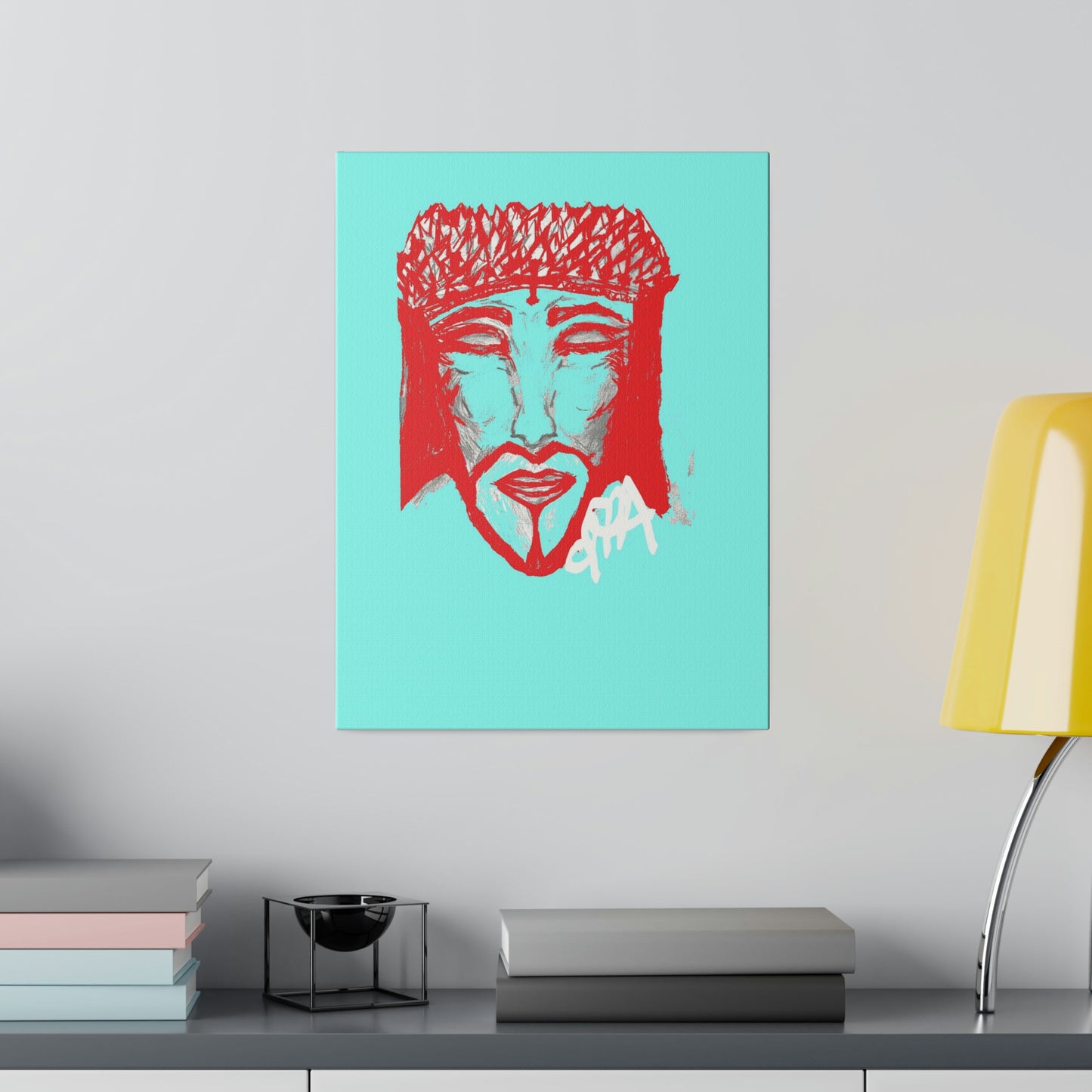 FACE OF JESUS PRAYING TO THE FATHER LIVING WATERS CANVAS (Matte Canvas, Stretched, 0.75")