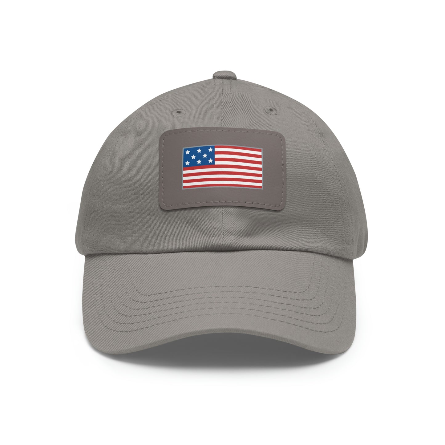 ALIVE HAT WITH LEATHER AMERICAN FLAG