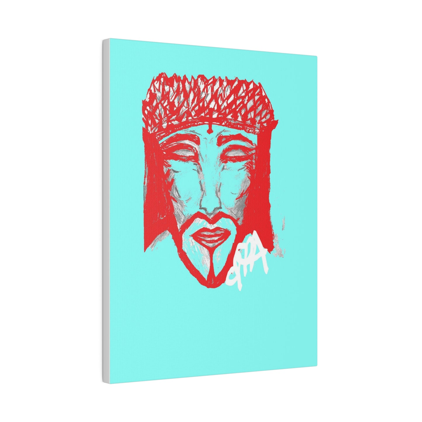 FACE OF JESUS PRAYING TO THE FATHER LIVING WATERS CANVAS (Matte Canvas, Stretched, 0.75")