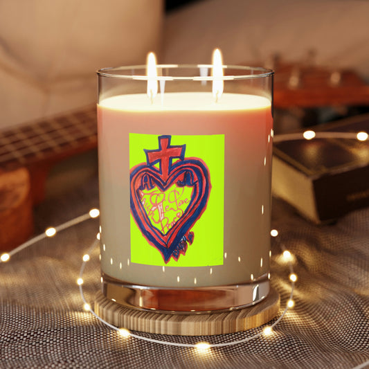 PRAYER MIRACLE SACRED HEART OF FAITH HOPE LOVE JUSTICE (Scented Candle - Full Glass, 11oz)