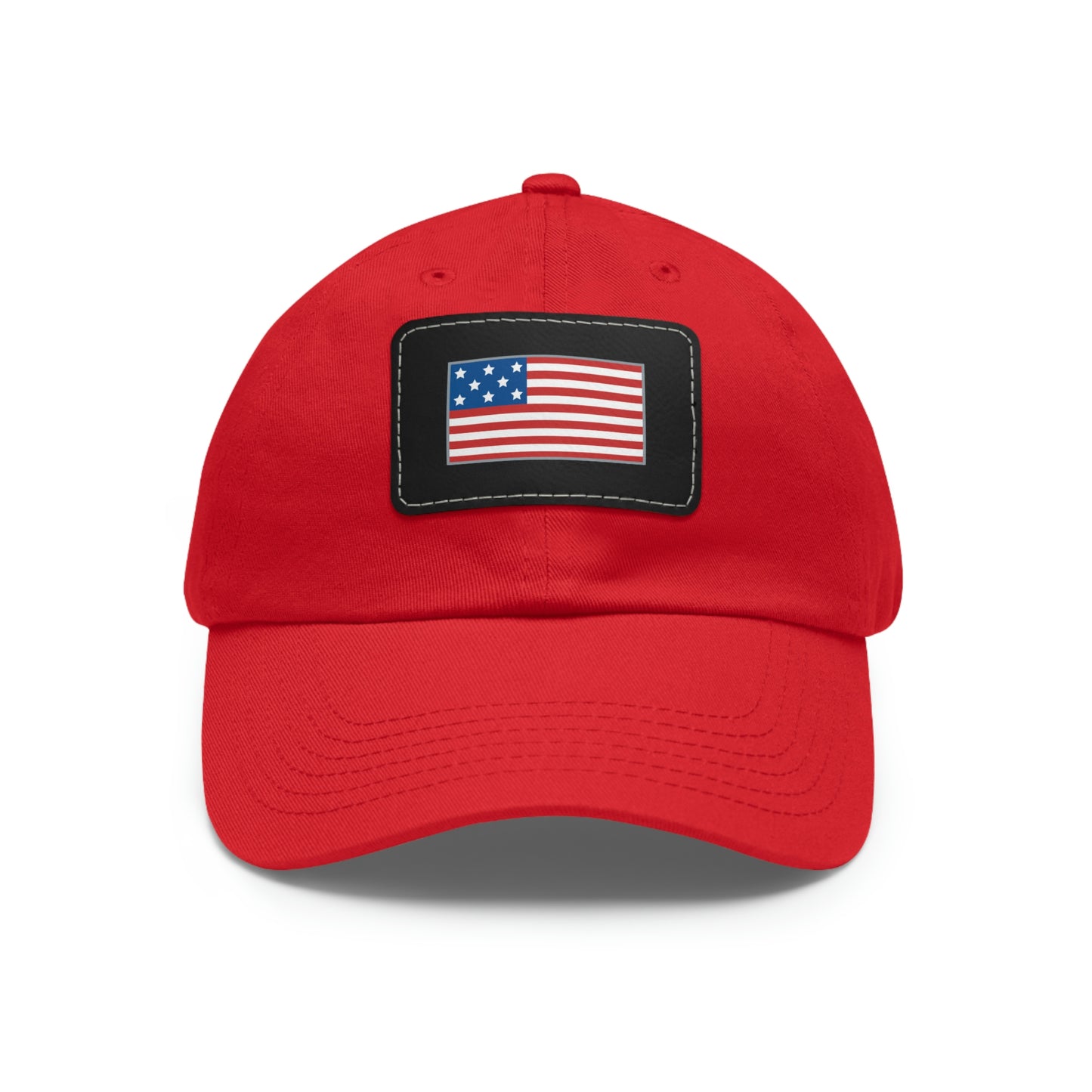 ALIVE HAT WITH LEATHER AMERICAN FLAG