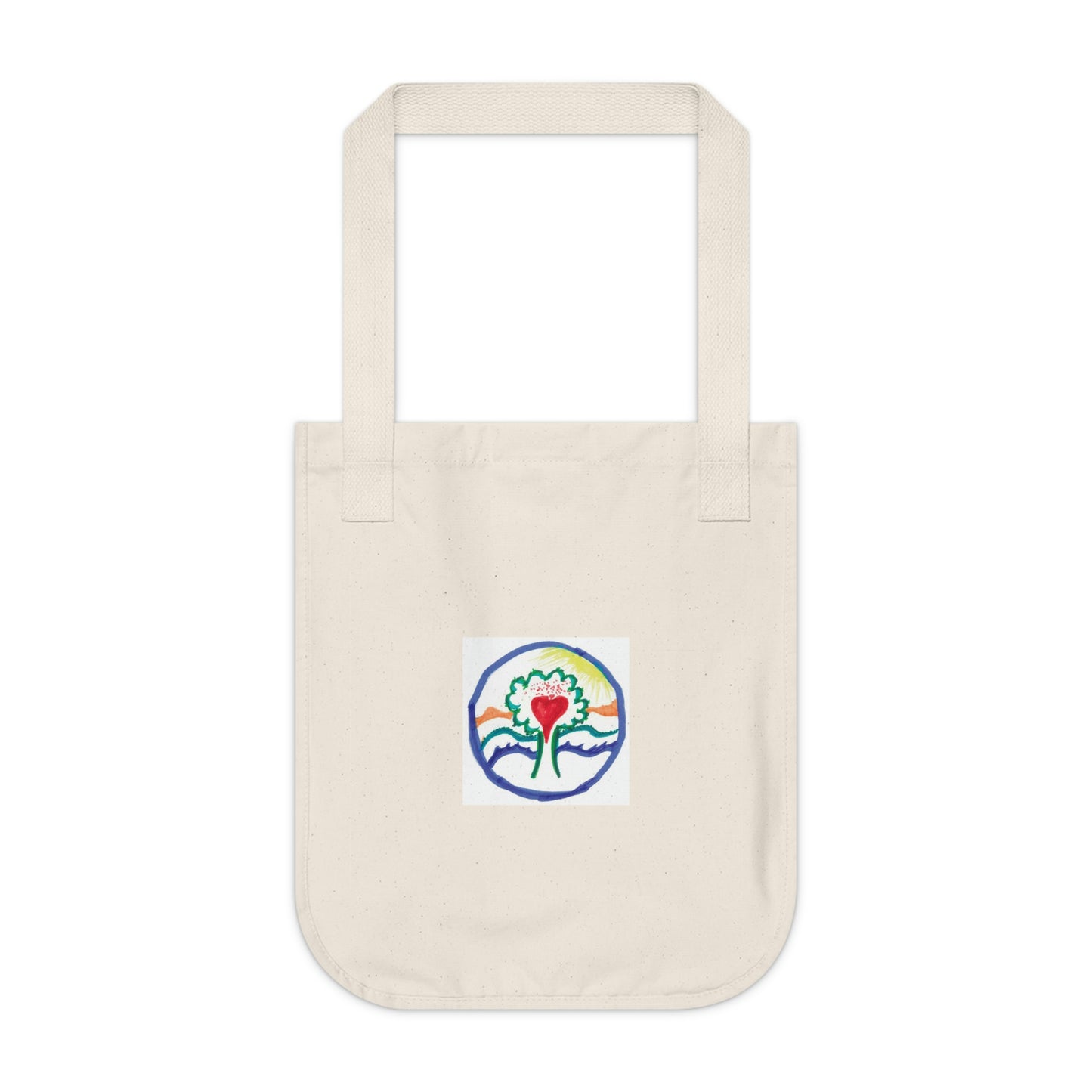 TREE OF LIFE SUNSHINE HEART ORGANIC CANVAS TOTE BAG