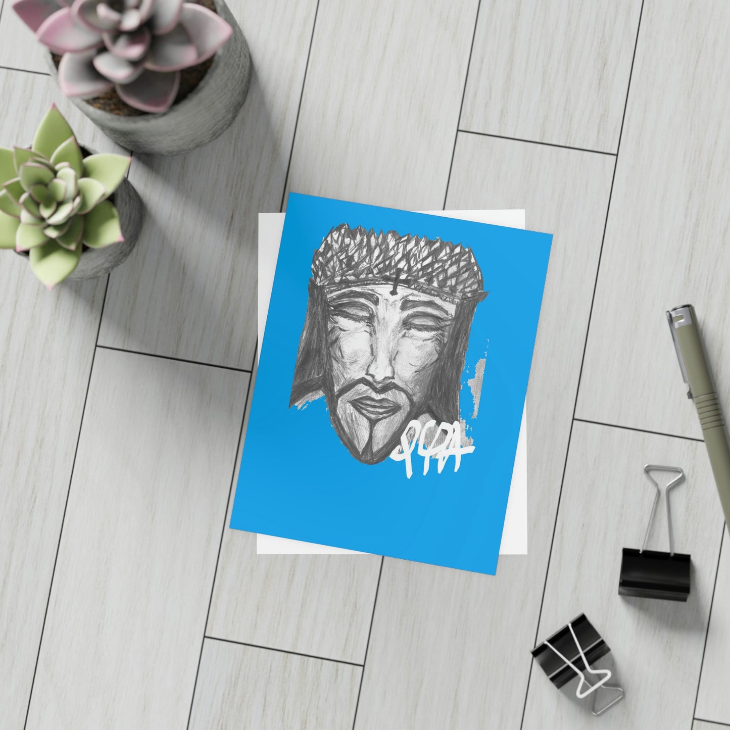 JESUS CHRIST PRAYING TO THE FATHER OF ABRAHAM CARDS (Greeting Card Bundles (10, 30, 50 pcs))