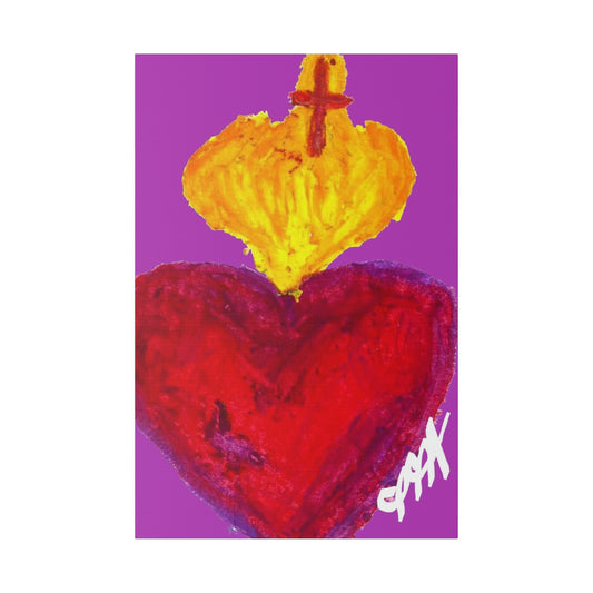 SACRED HEART OF SPIRITUAL LOVE ON EARTH OF GOD FROM HEAVEN (Matte Canvas, Stretched, 0.75")