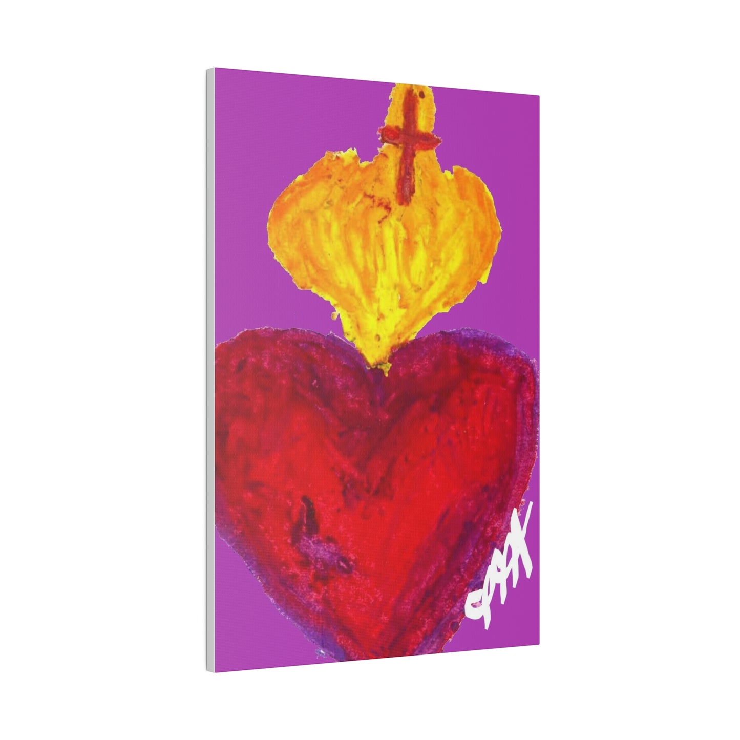 SACRED HEART OF SPIRITUAL LOVE ON EARTH OF GOD FROM HEAVEN (Matte Canvas, Stretched, 0.75")