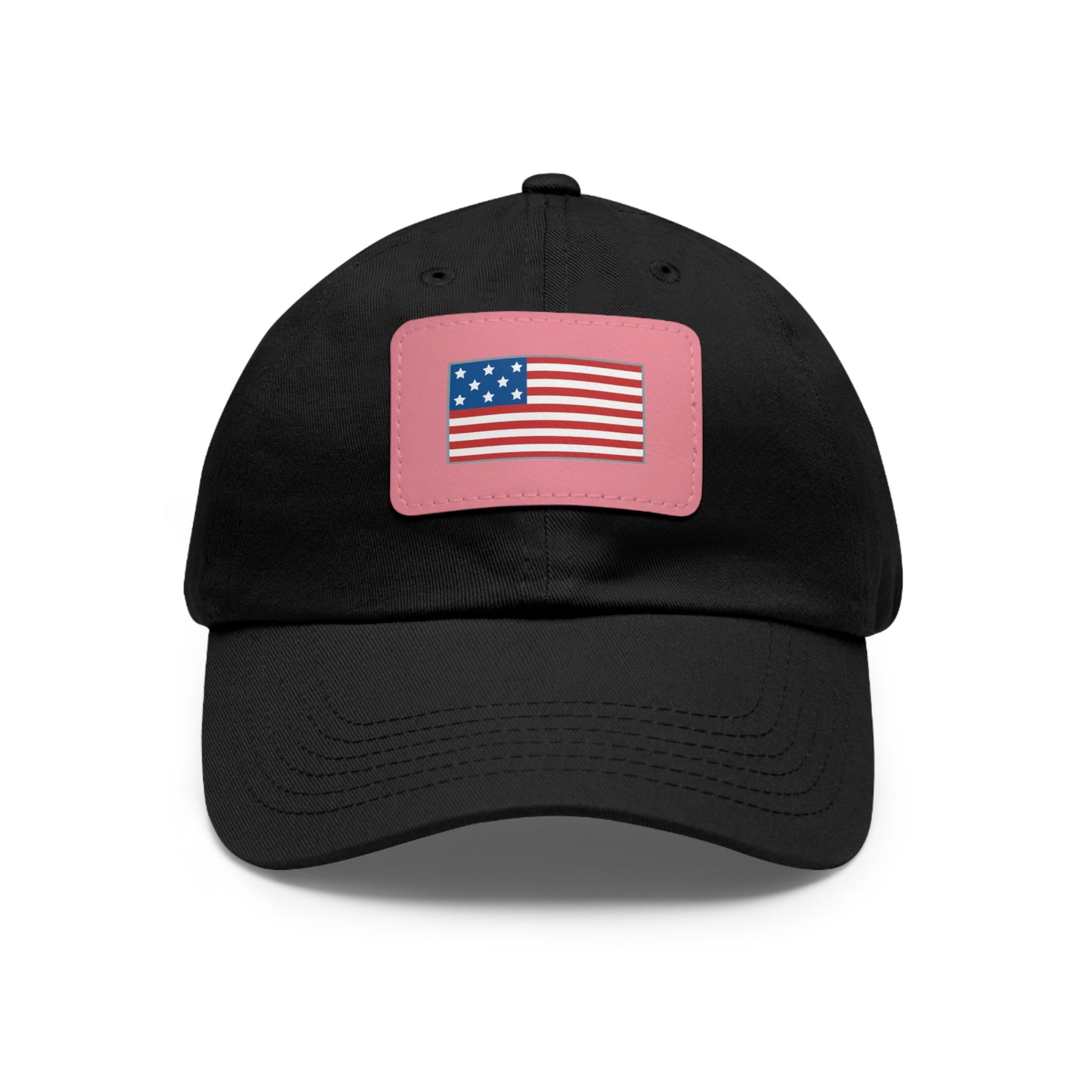 ALIVE HAT WITH LEATHER AMERICAN FLAG