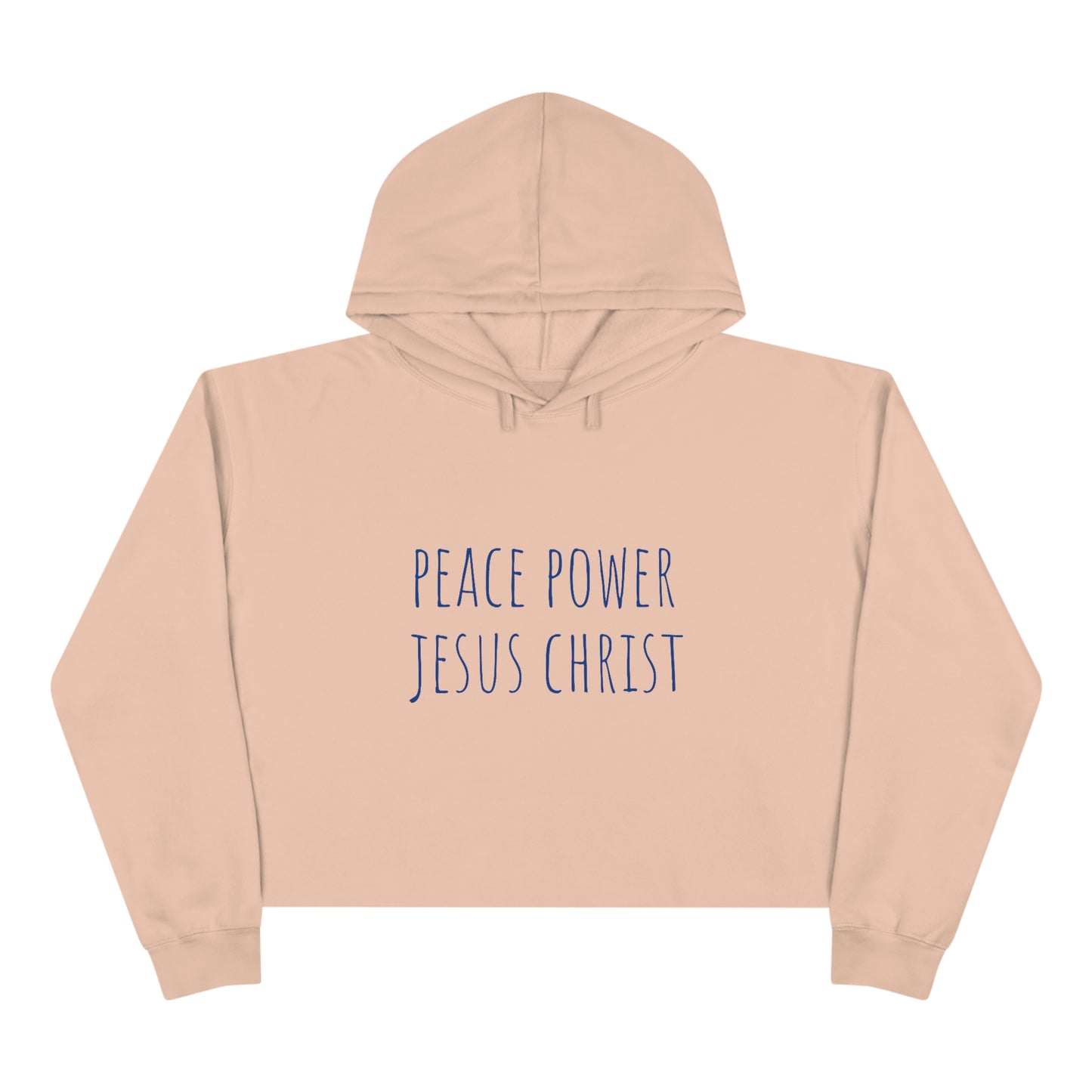 PEACE POWER JESUS CHRIST CROP HOODIE