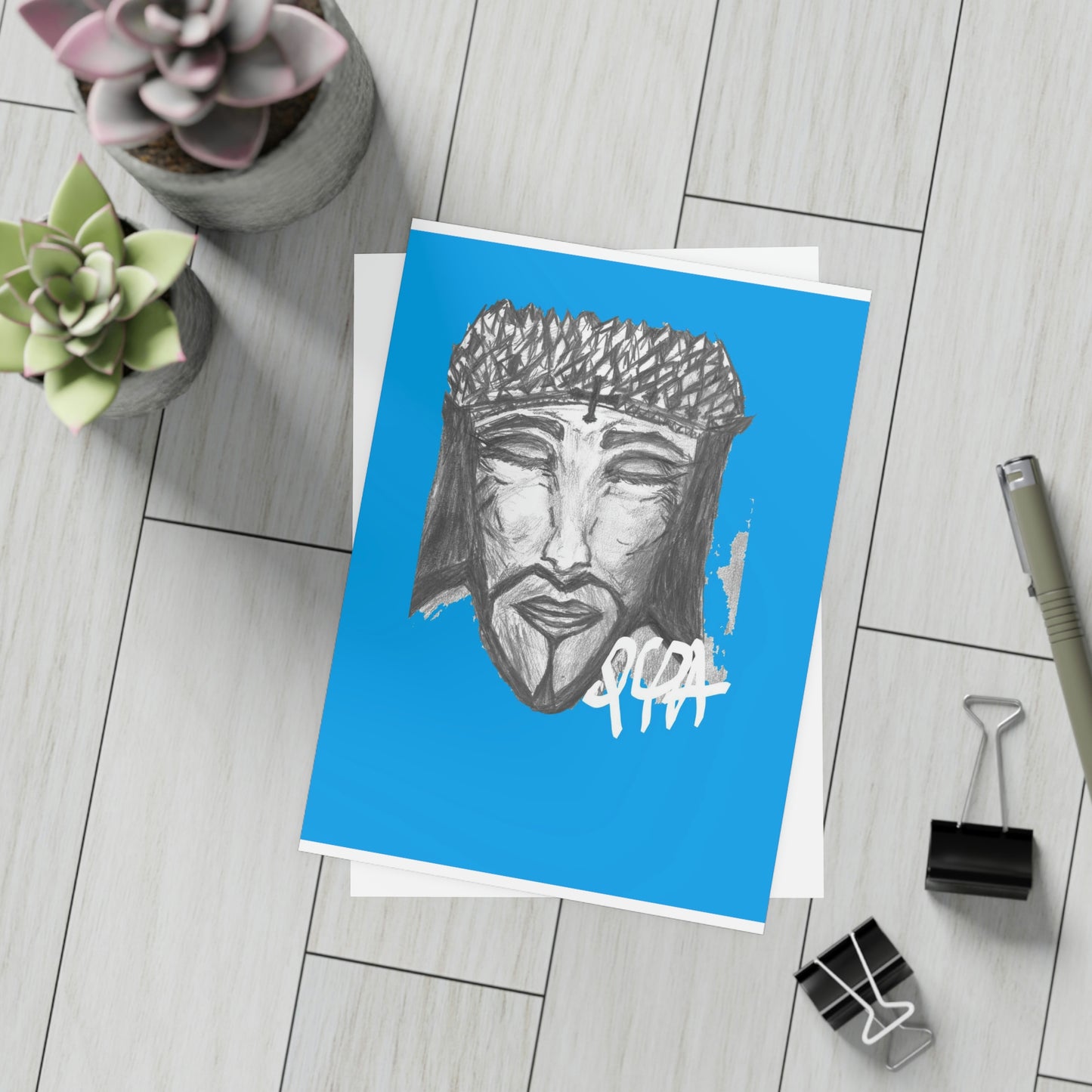 JESUS CHRIST PRAYING TO THE FATHER OF ABRAHAM CARDS (Greeting Card Bundles (10, 30, 50 pcs))