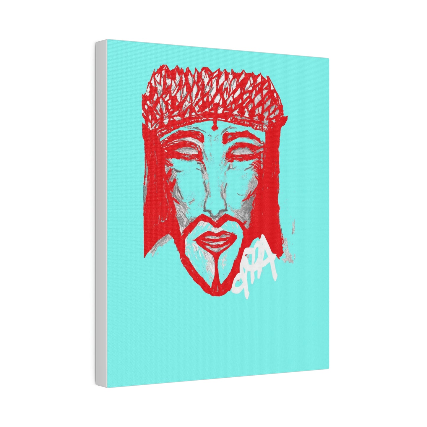 FACE OF JESUS PRAYING TO THE FATHER LIVING WATERS CANVAS (Matte Canvas, Stretched, 0.75")