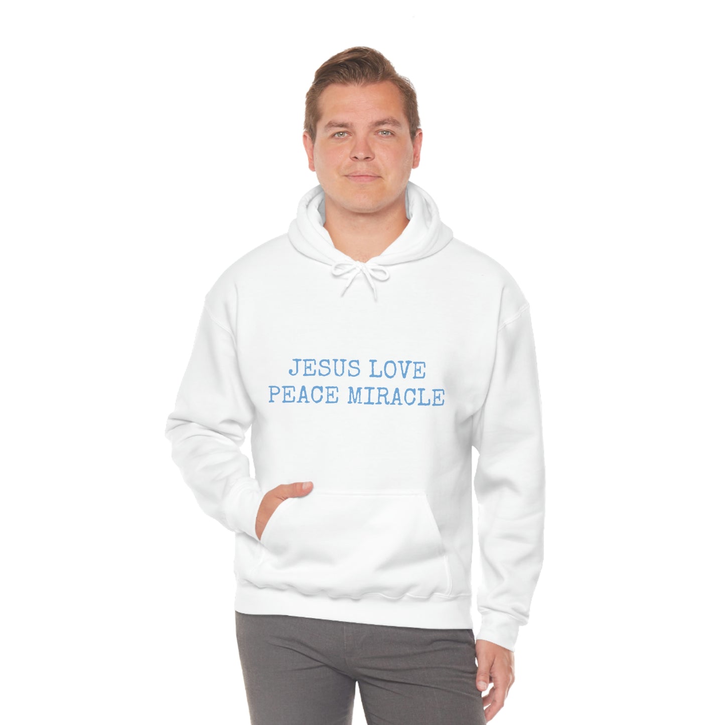 JESUS LOVE PEACE MIRACLE ™ HOODED SWEATSHIRT