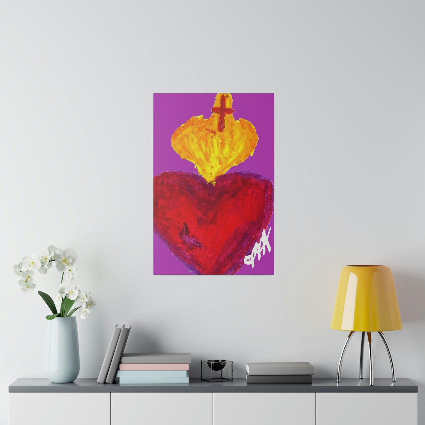 SACRED HEART OF SPIRITUAL LOVE ON EARTH OF GOD FROM HEAVEN (Matte Canvas, Stretched, 0.75")