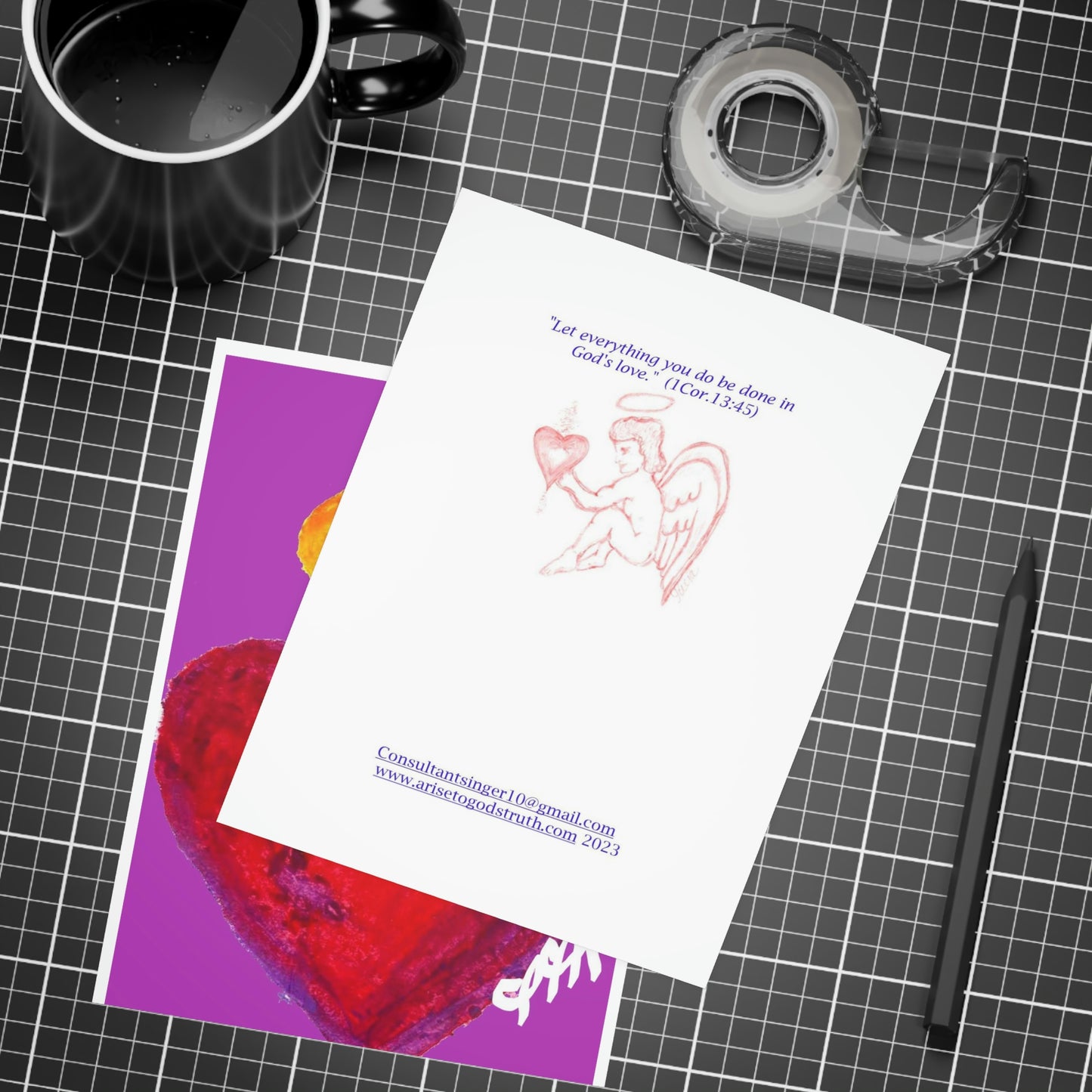 SACRED HEART PURPLE DAY CARDS (Greeting Card Bundles (10, 30, 50 pcs))