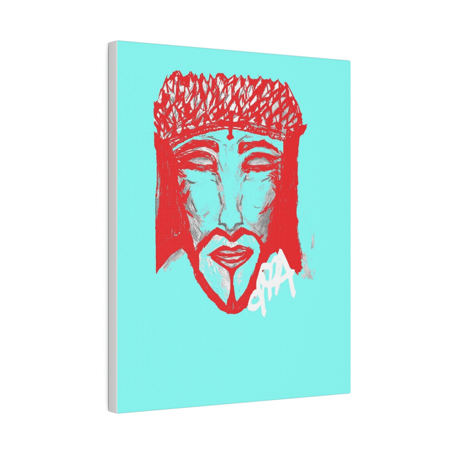 FACE OF JESUS PRAYING TO THE FATHER LIVING WATERS CANVAS (Matte Canvas, Stretched, 0.75")