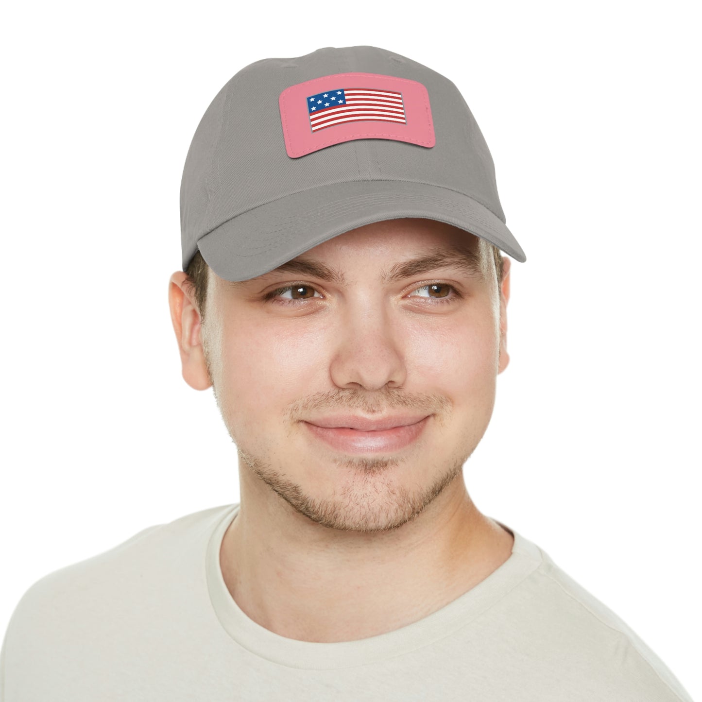 ALIVE HAT WITH LEATHER AMERICAN FLAG