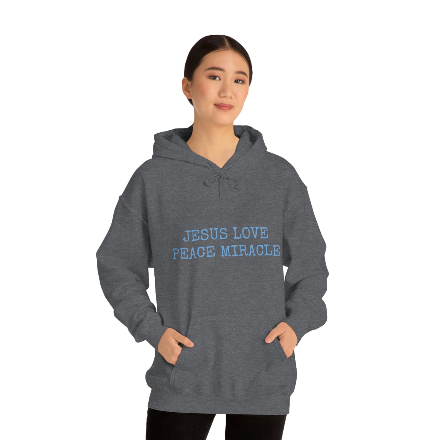 JESUS LOVE PEACE MIRACLE ™ HOODED SWEATSHIRT