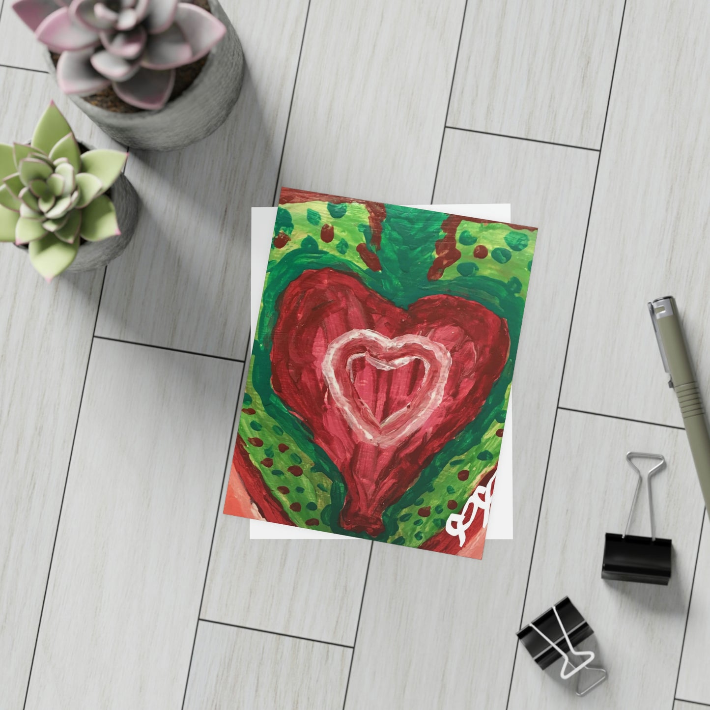 SACRED HEART OF THE SEED OF LIFE DAY CARDS (Greeting Card Bundles (10, 30, 50 pcs))